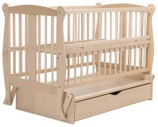 Ліжко Babyroom Грація DGMYO-3 маятник, ящик, відкидний бік, бук, світлий (натуральний)